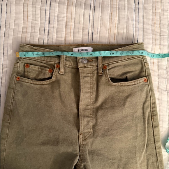 Re/Done High Rise Green Women's Jeans - Picture 10 of 15